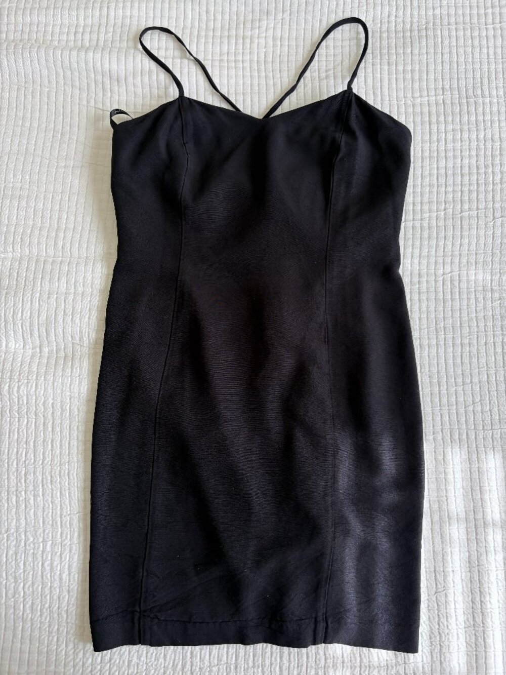 Joseph Ribkoff Creations Dress Womens 8 Black 90s Minimalist Slip Made Canada